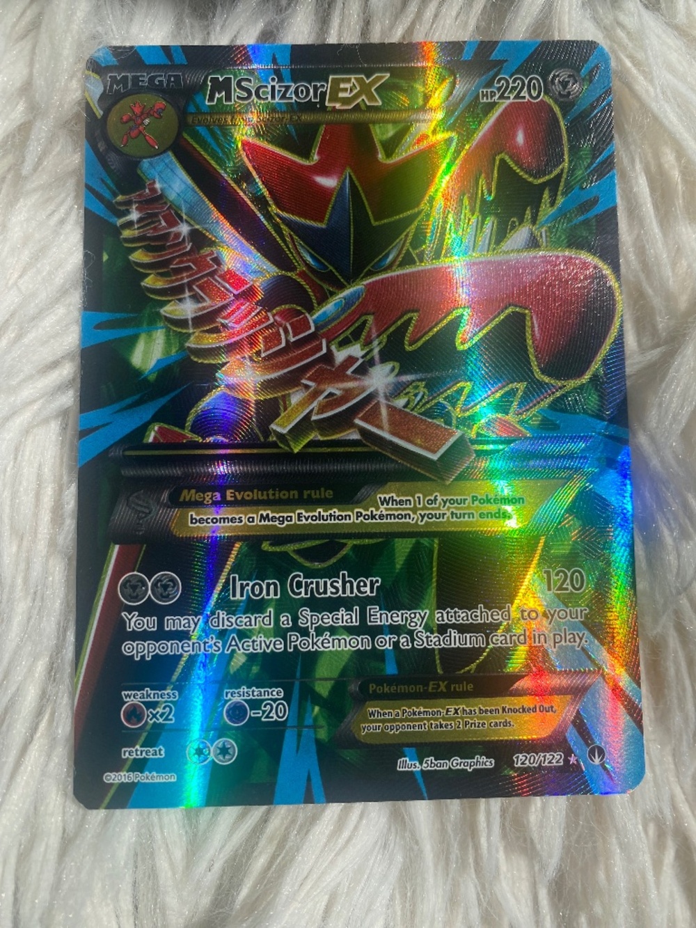 Pokémon M Scizor EX 120/122 Full Art Holo Card – XY BREAKpoint 2016